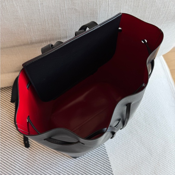Mansur Gavriel Classic Backpack, Black / Red, regular size - Picture 11 of 13